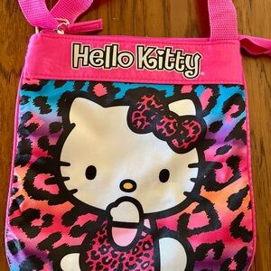 Hello Kitty Rare Pink and Multicolor Leopard Print Bag 2013 Kawaii style